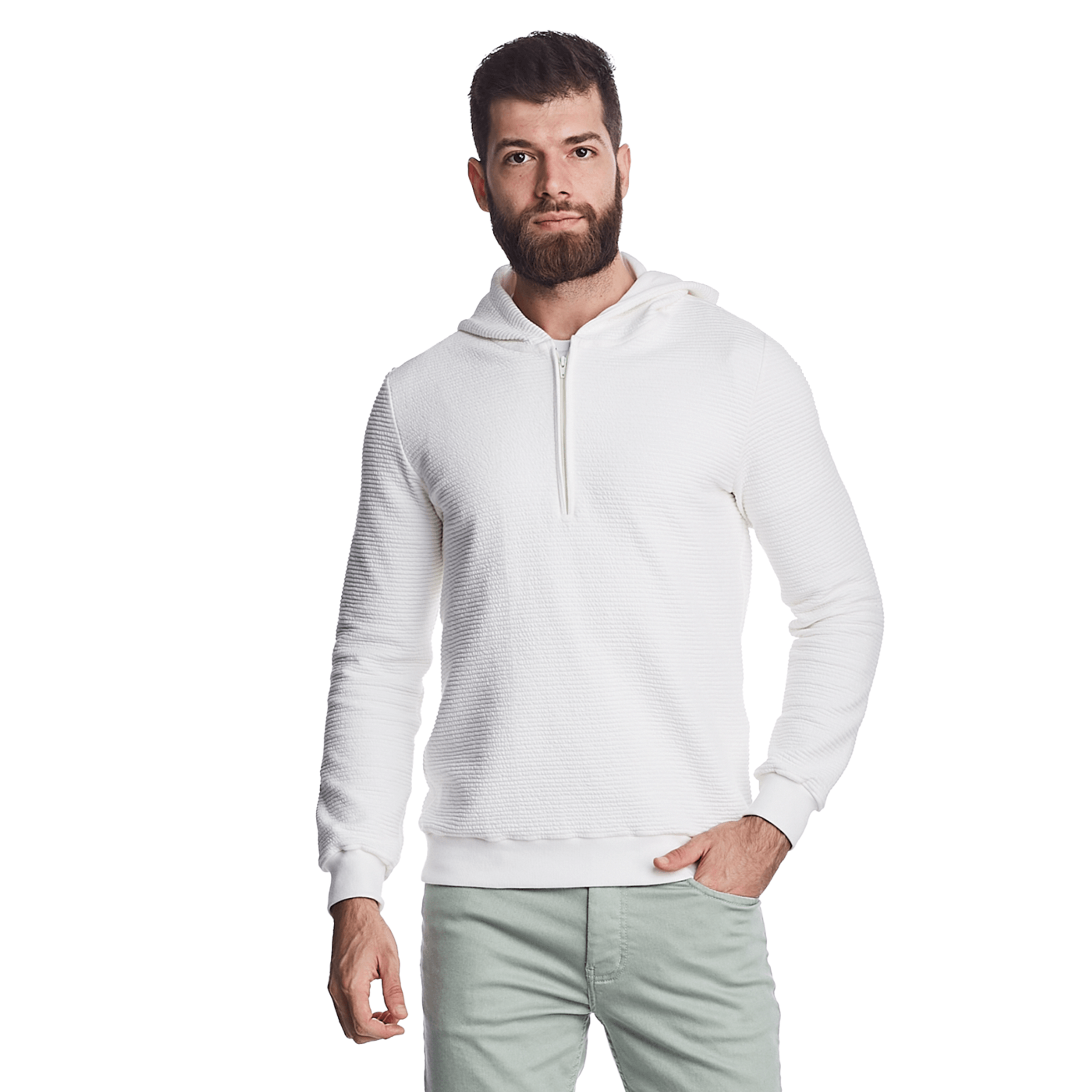 Sueter-Masculino-Com-Ziper-Em-Moletom-Canelado-Convicto